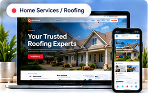 VJR Brothers Roofing desktop and mobile website preview